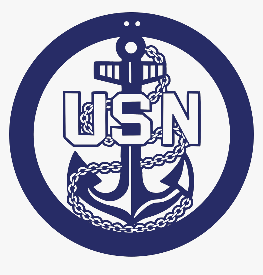 Transparent Navy Blue Png - Clip Art Usn Chief Anchor, Png Download, Free Download