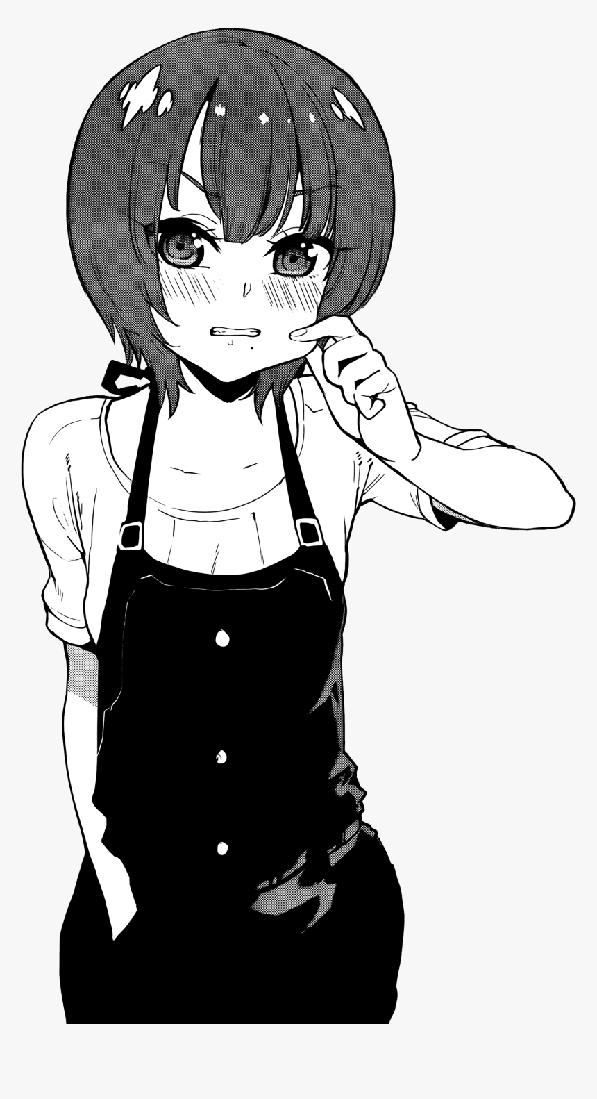 Clip Art Transparent Tumblr Omphhh - Manga Girl Short Hair, HD Png Download, Free Download