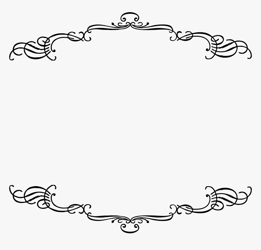 Vintage Text Frame Png - Line Art Frame Png, Transparent Png, Free Download