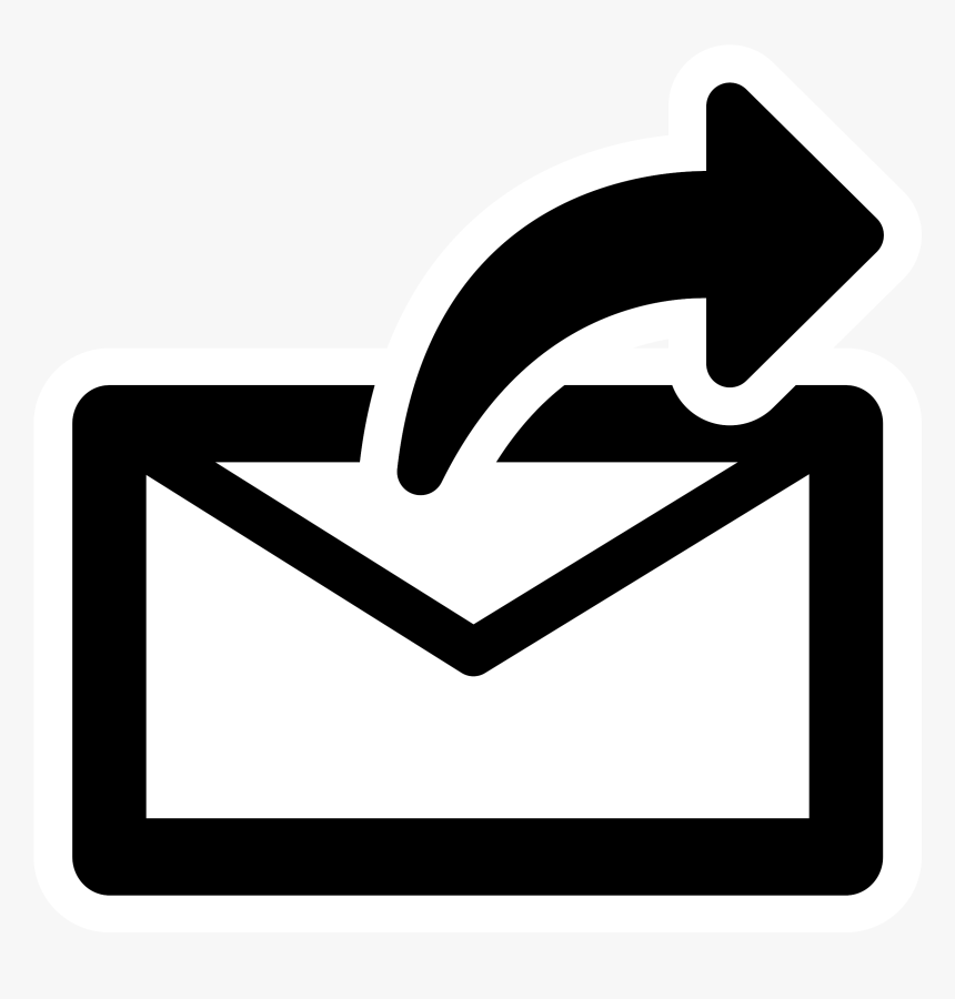 Mono Mail Send Clip Arts - Send Mail Png Icon, Transparent Png, Free Download