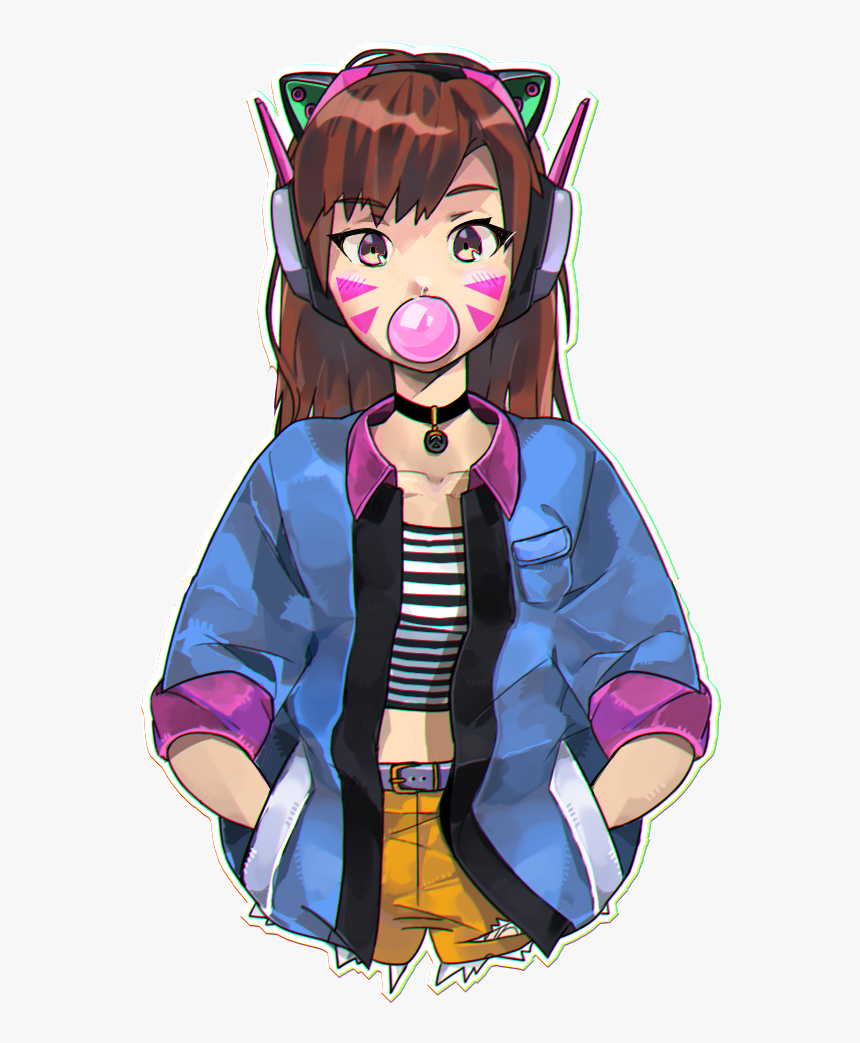 Antarktis Streng blotte d - Va#diva#overwatch - Bubblegum Dva, HD Png Download - kindpng