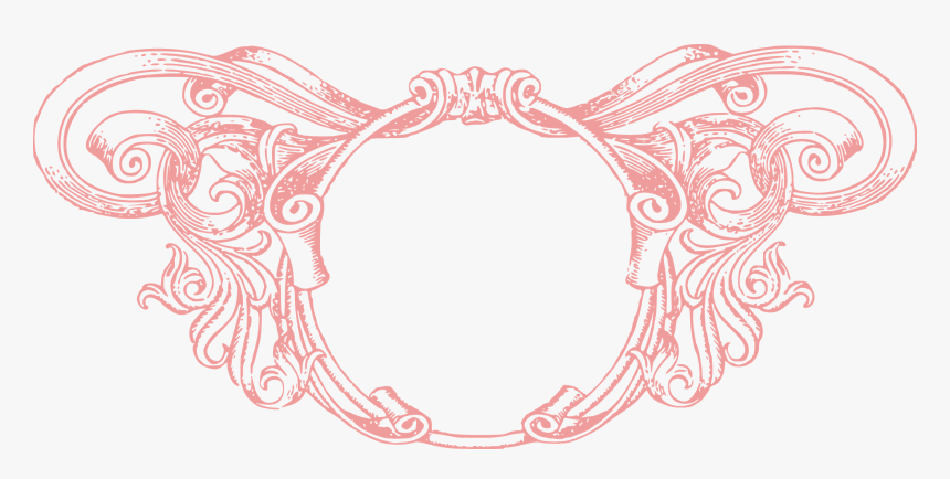 Rose Circle Vintage Frame - Pink Vintage Frames Png, Transparent Png, Free Download