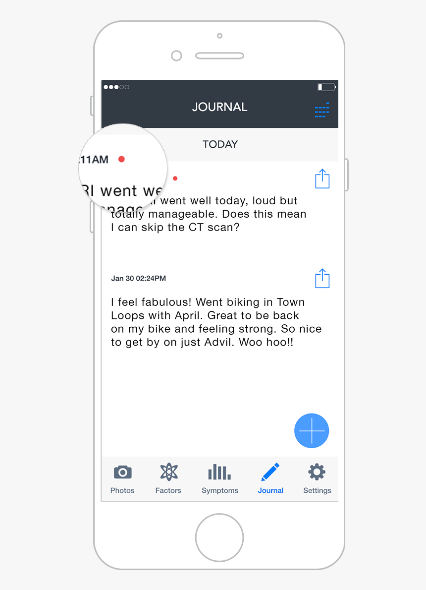 Easily Mark Journal Entries To Be Included In A Doctor"s - Iphone, HD Png Download, Free Download