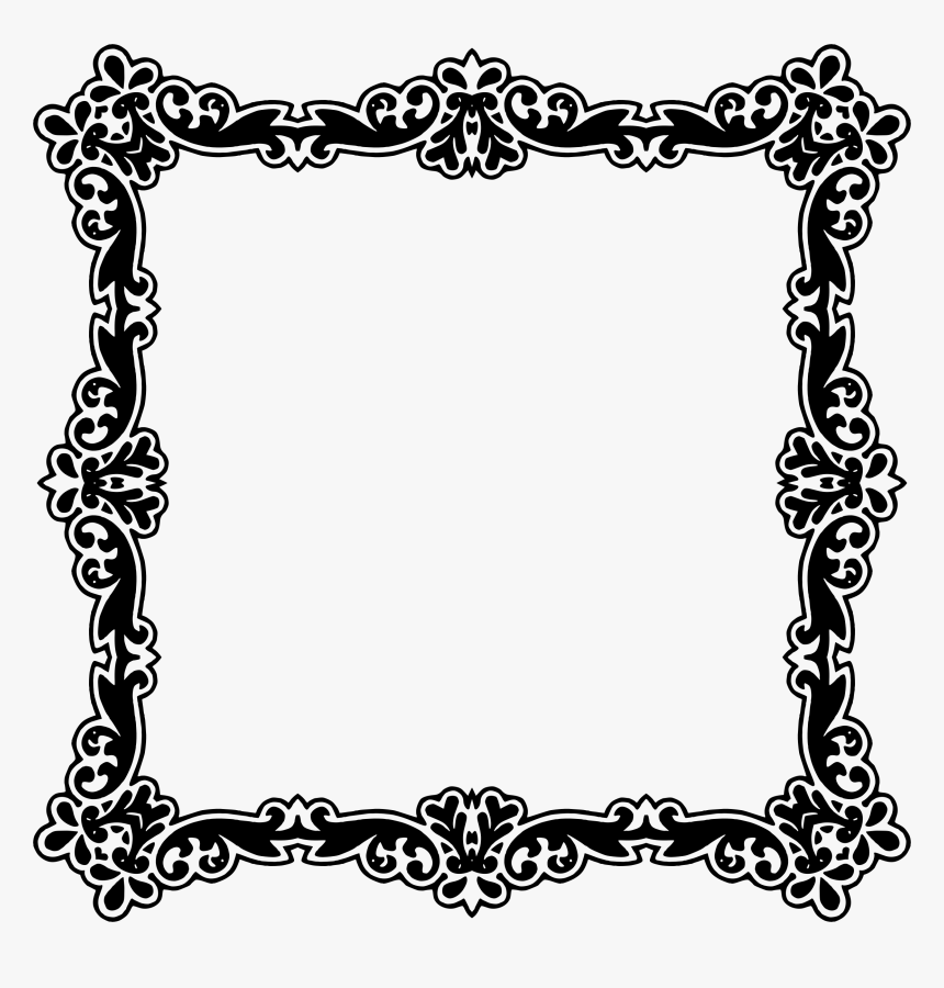 Vintage Floral Frame Clip Arts - Vintage Flower Floral Frame Png, Transparent Png, Free Download