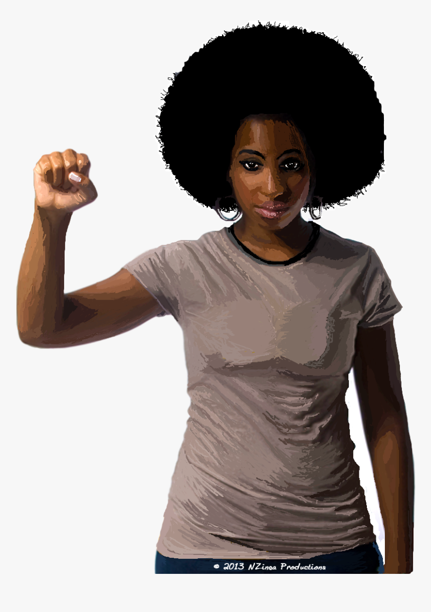 Fist Clipart Afro Pick - Black Power Fist Female, HD Png Download, Free Download