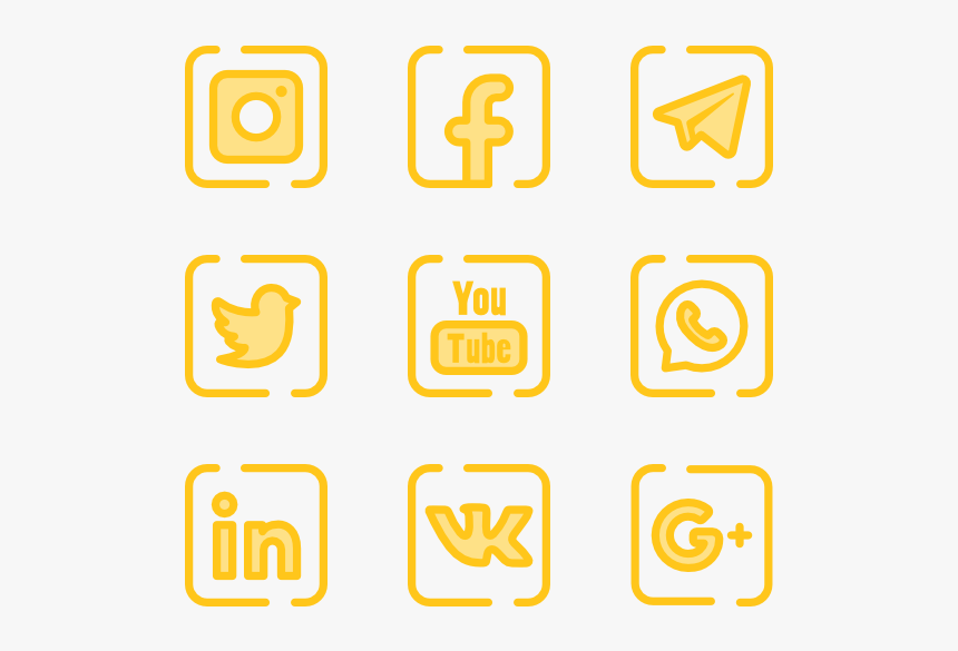 Essential Set - Social Media Pink Png, Transparent Png, Free Download