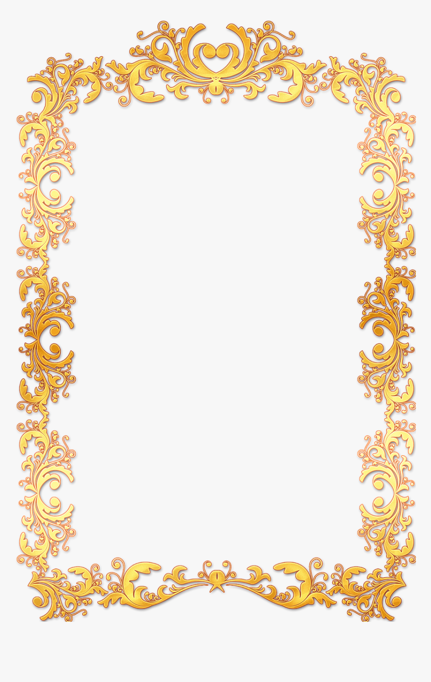 Golden Vintage Frame Png, Transparent Png, Free Download