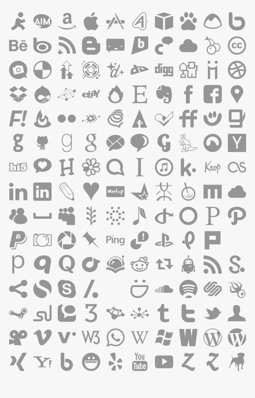 Flat Social Media Icons Png Transparent, Png Download, Free Download