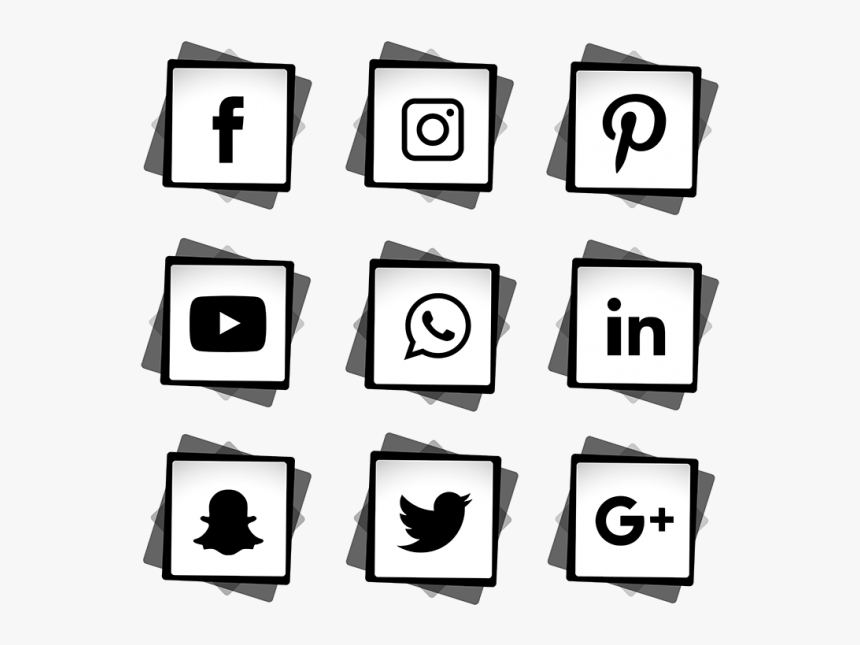 Media Icons Set - Vector Social Media Logo Png, Transparent Png, Free Download