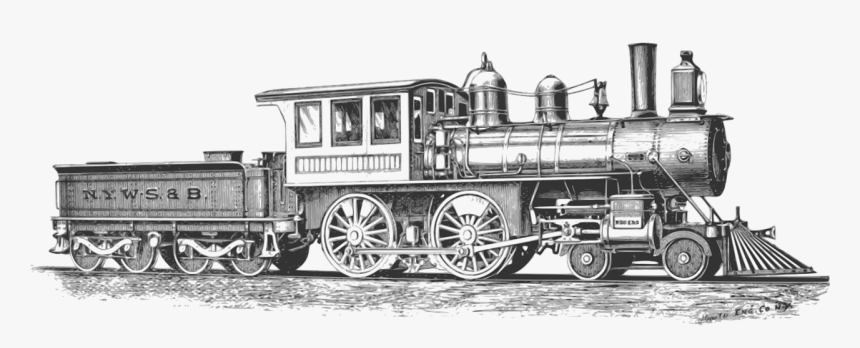 Transparent Steam Train Png - Vintage Train Clip Art, Png Download, Free Download