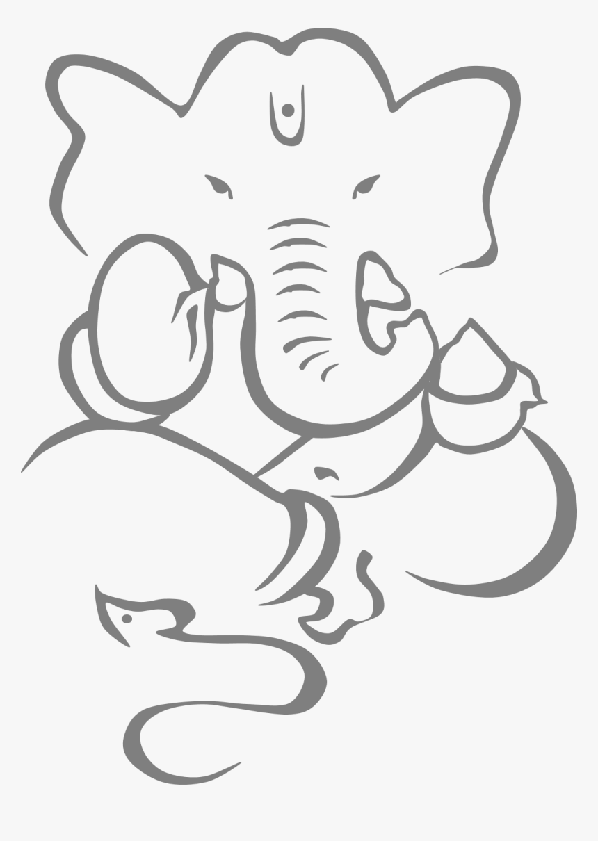 Freeclipart Ganesh - Ganesh Chaturthi Drawing Easy, HD Png Download, Free Download