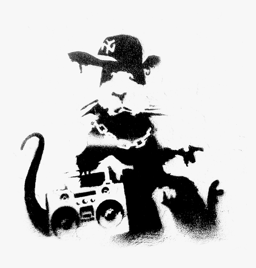Graffiti Stencils Hip Hop , Png Download - Banksy Gangsta Rat, Transparent Png, Free Download