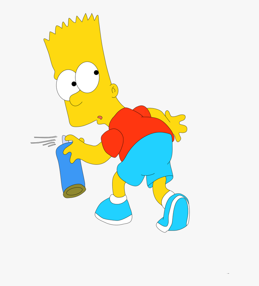 Bart Graffiti By Juniorgustabo - Cartoon, HD Png Download, Free Download