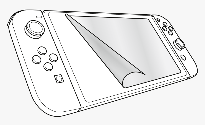 Transparent Video Game Clipart Black And White - Nintendo Switch Coloring Page, HD Png Download, Free Download