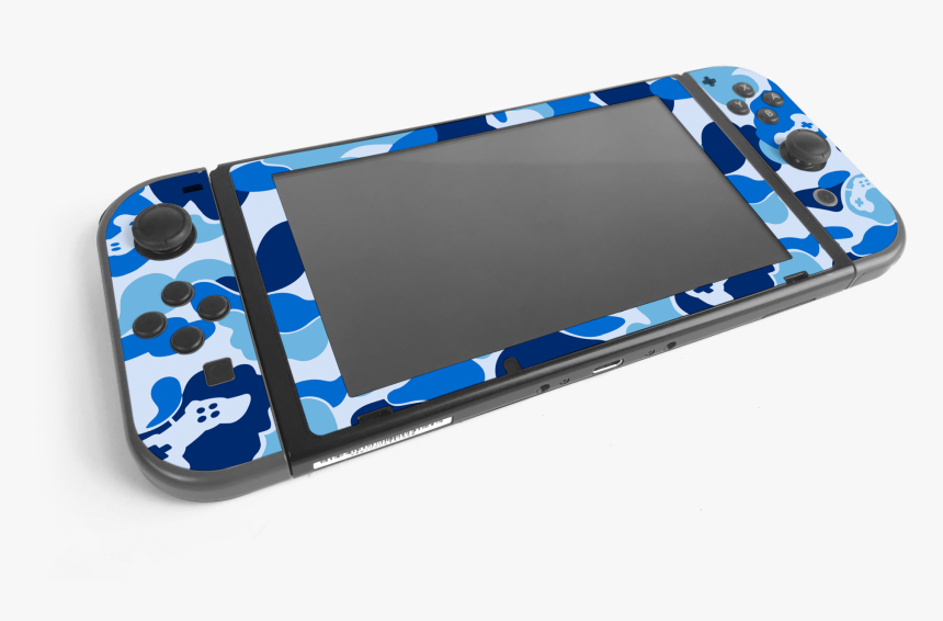 Nintendo Switch Blue Game Camo Skin Decal Kit - Smartphone, HD Png Download, Free Download