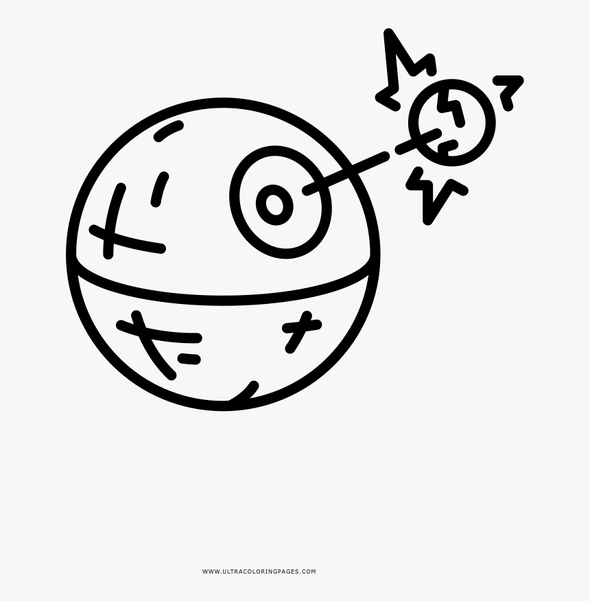 Death Star Coloring Page - Dibujo Estrella De La Muerte, HD Png Download, Free Download