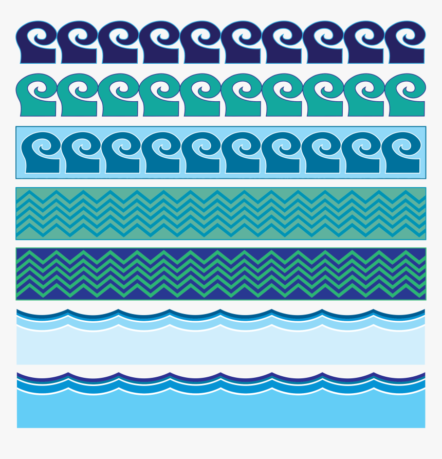 Clipart Ocean Wave Border, HD Png Download kindpng