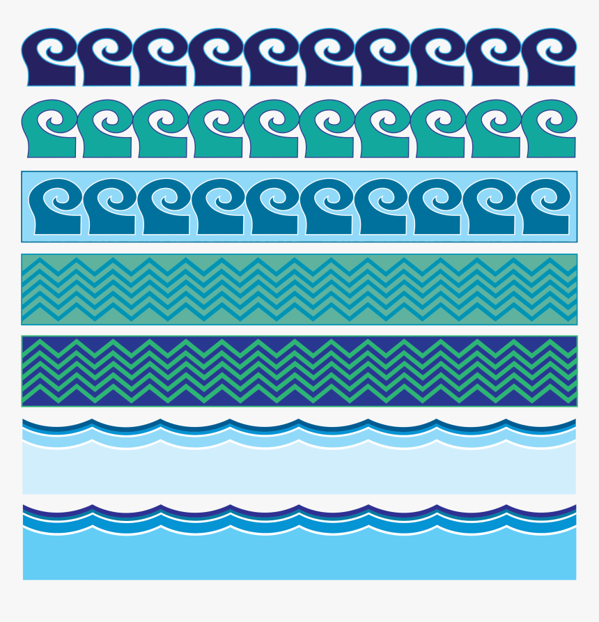 Clipart Ocean Wave Border, HD Png Download, Free Download