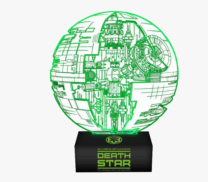 Star Wars Death Star Lampe Mit 3d-effekt - Planos De La Estrella De La Muerte, HD Png Download, Free Download