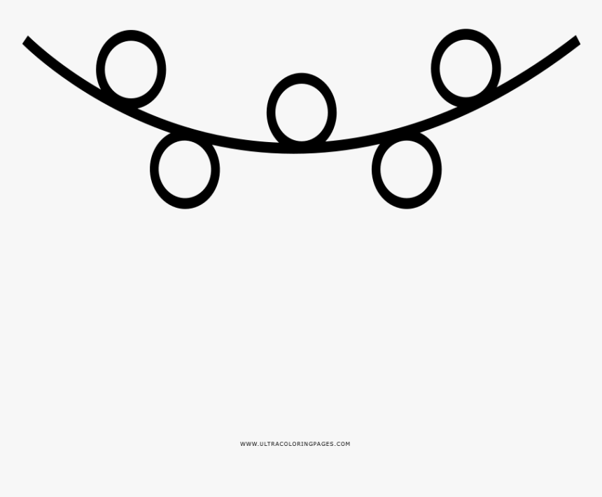 String Lights Coloring Page - Circle, HD Png Download, Free Download