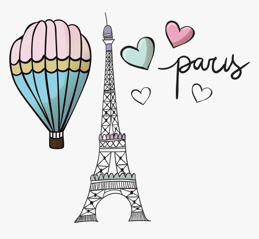 Eiffel Tower Balloon Clip Art - Paris Clipart, HD Png Download, Free Download