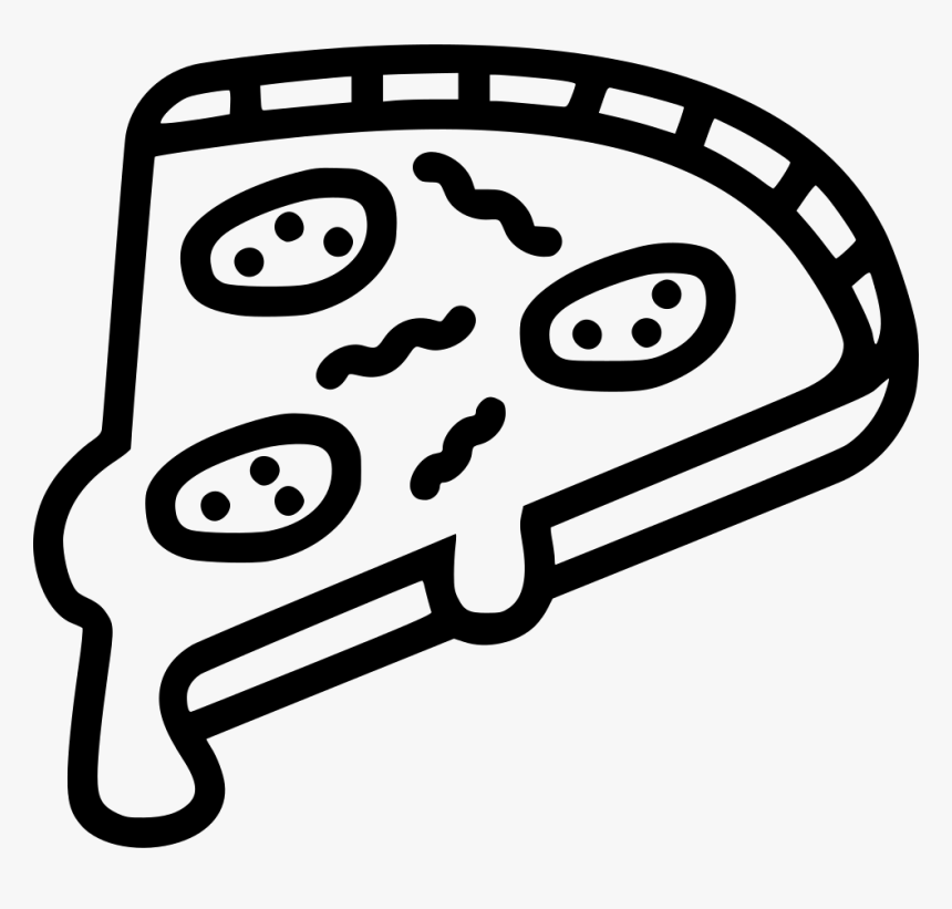 Pizza Slice - Pizza Black And White Icon, HD Png Download, Free Download