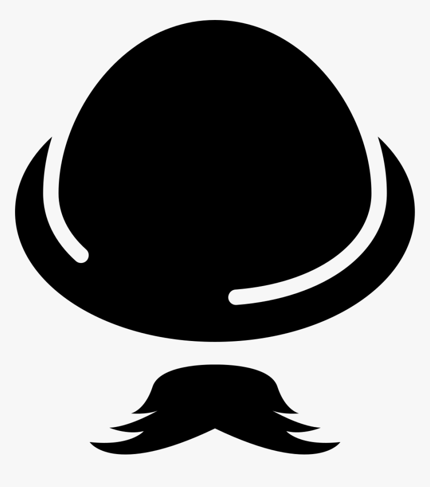 Round Fedora Hat With Moustache, HD Png Download, Free Download