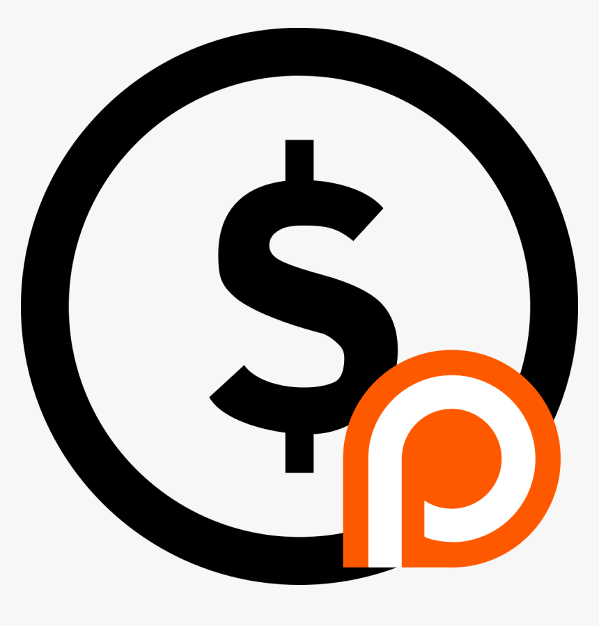 Dollar Sign In Circle With Patreon Logo - Dollar Sign Vector Png, Transparent Png, Free Download