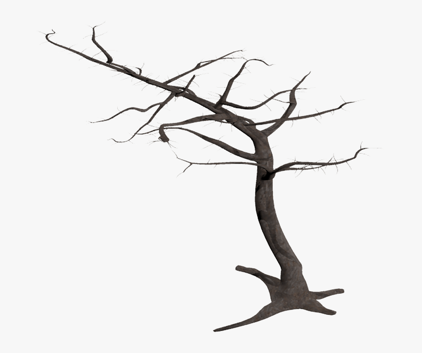 Dead Tree In Wind - Transparent Background Tree Clipart Black And White, HD Png Download, Free Download