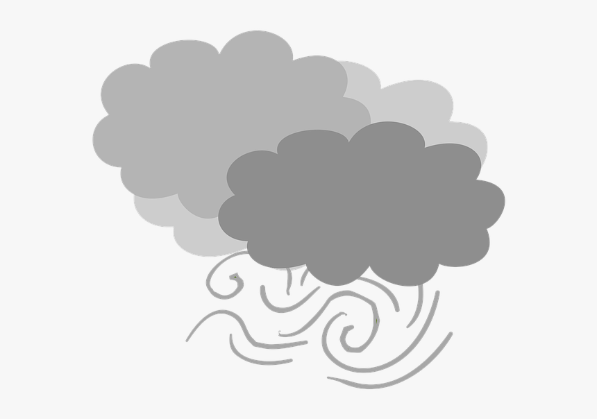 Wind, Cloudy, Gray Clouds, Weather Forecast, Clouds - Windy Weather Png, Transparent Png, Free Download