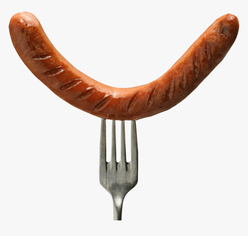 Sausage On Fork - Sausage Png, Transparent Png, Free Download