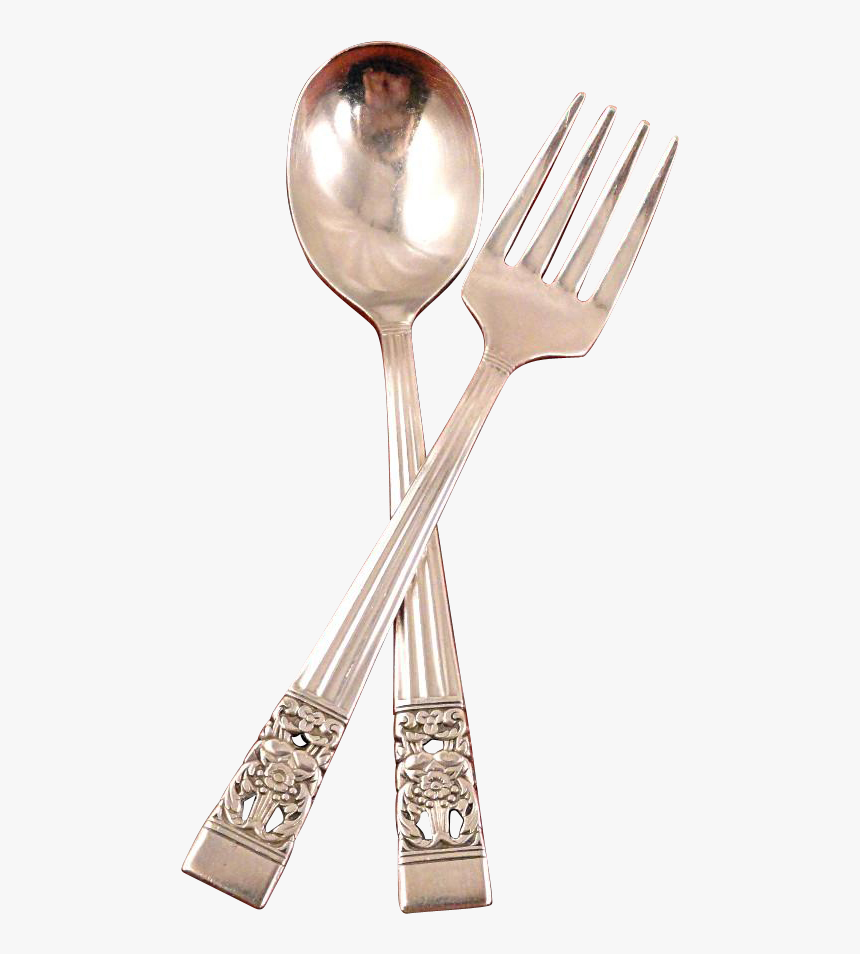 Baby Toddler Fork Spoon Set Oneida Community Plate - Fork And Spoon Setting, HD Png Download, Free Download