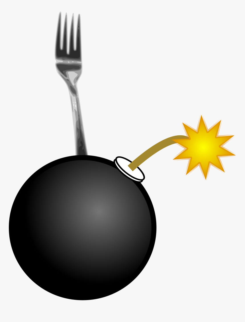 Fork With Spaghetti Svg Vector File, Vector Clip Art - Transparent Background Bomb Clipart, HD Png Download, Free Download