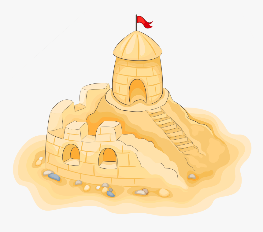 And Picture Play Art Sand Castle Transparent Clipart - Sand Castle Clipart Free, HD Png Download, Free Download