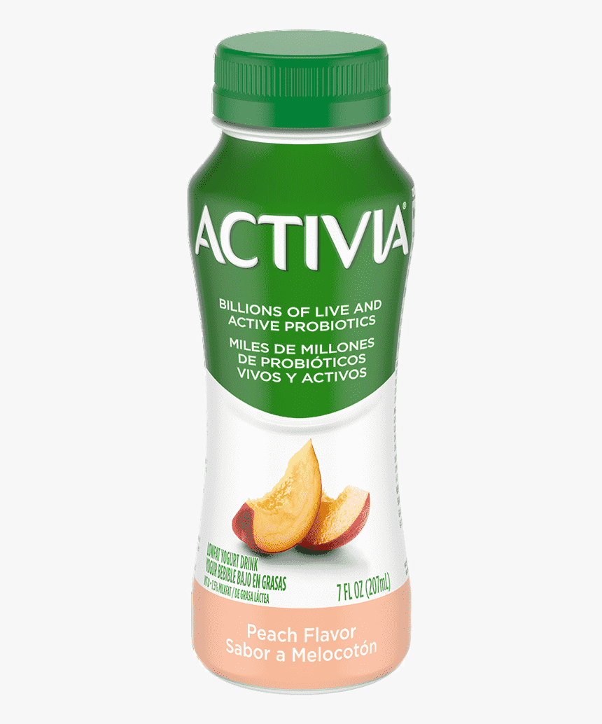 Activia Lowfat Peach Probiotic Drink - Energy Shot, HD Png Download, Free Download