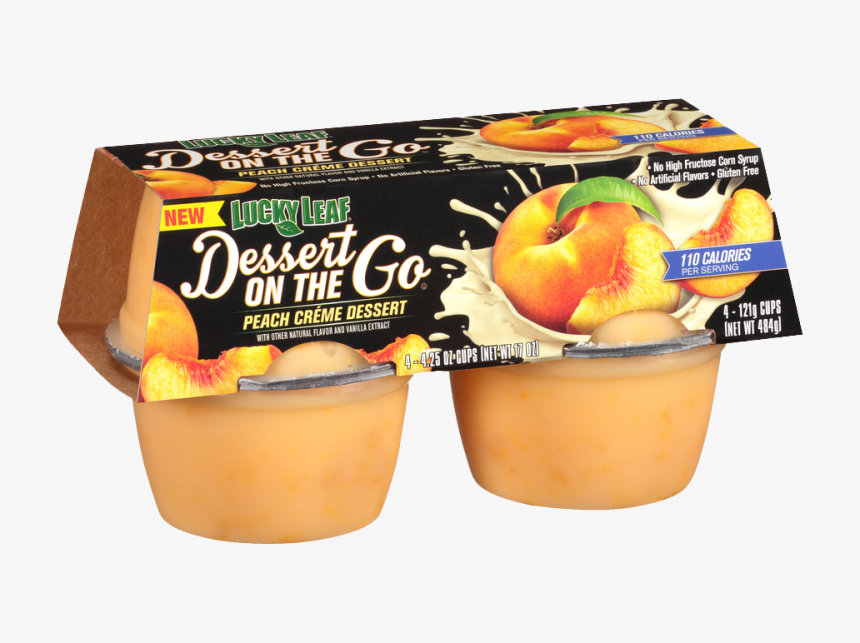 Peach Creme Dessert - Lucky Leaf Dessert On The Go, HD Png Download, Free Download
