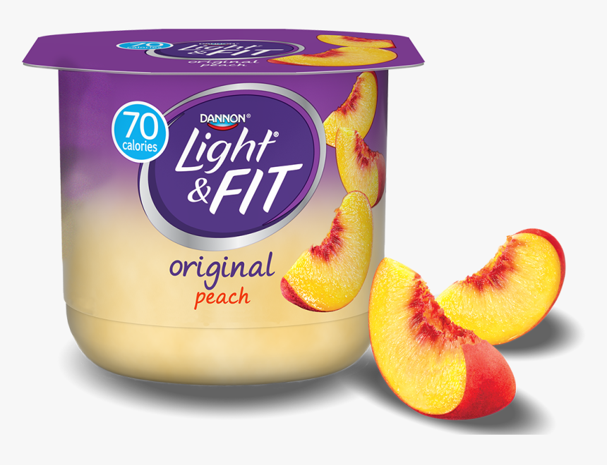 Peach Nonfat Yogurt - Raspberry Yogurt Light And Fit, HD Png Download, Free Download