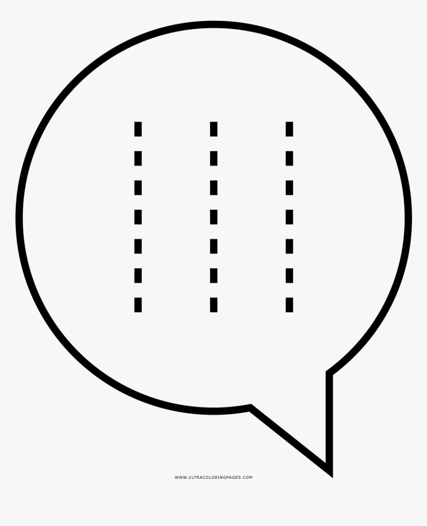 Text Bubble Coloring Page - Line Art, HD Png Download, Free Download