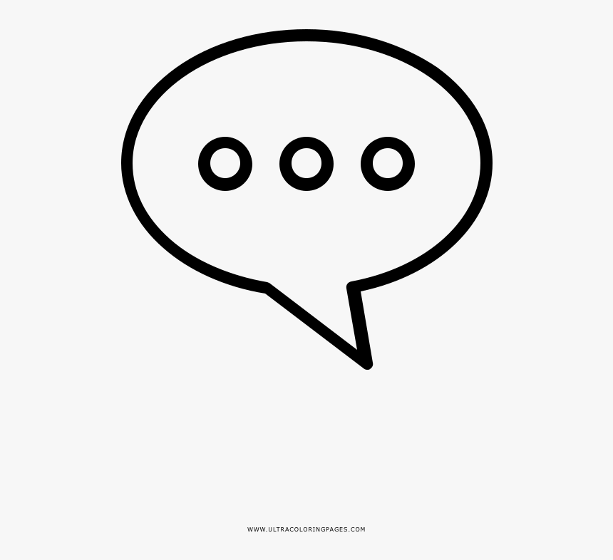 Text Bubble Coloring Page - Line Art, HD Png Download, Free Download