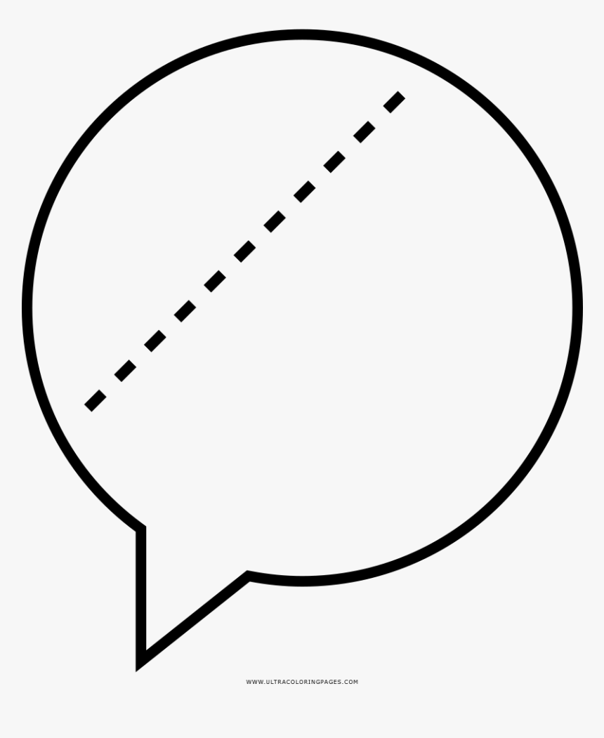Text Bubble Coloring Page - Line Art, HD Png Download, Free Download