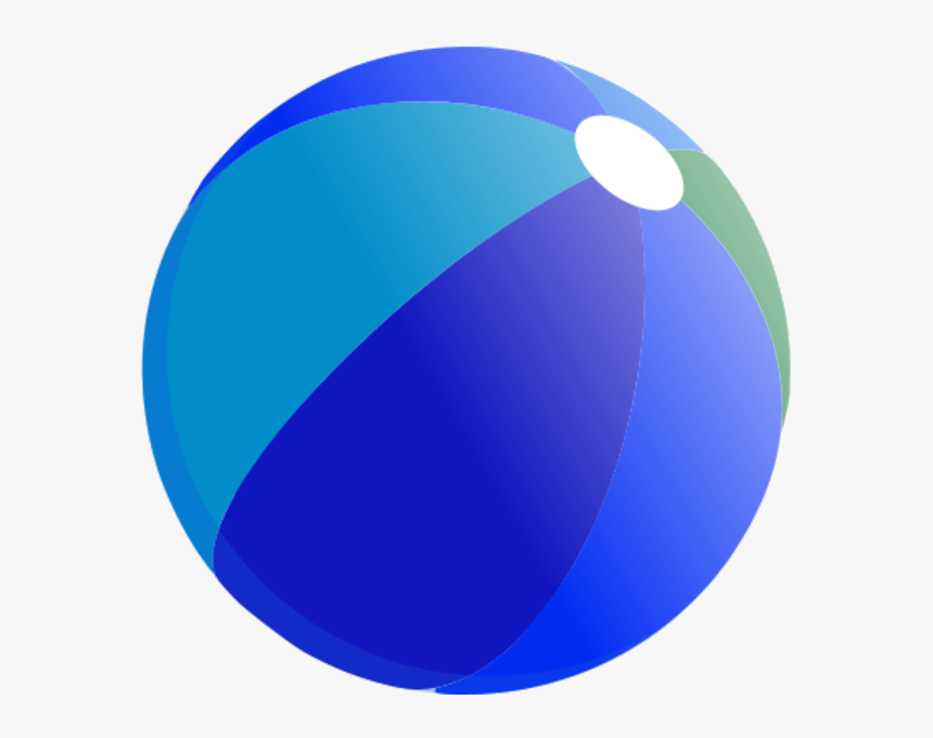 Beach Ball Vector Clip Art - Png Blue Beach Ball, Transparent Png, Free Download