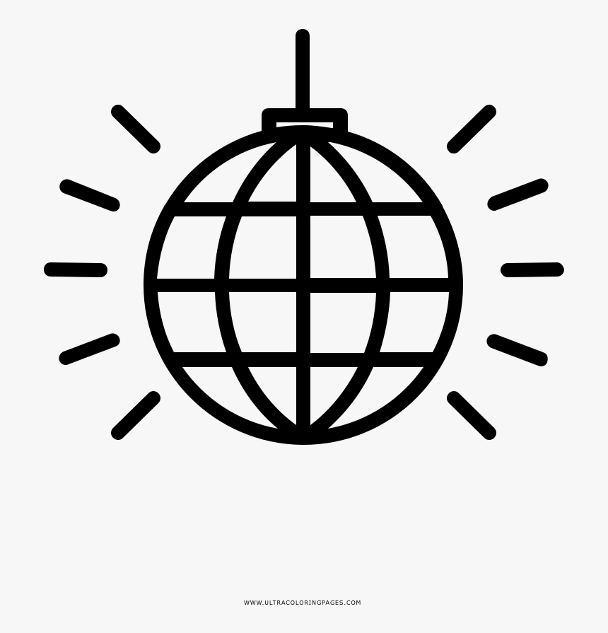 Disco Ball Coloring Page - Disco Ball Icon Transparent, HD Png Download, Free Download