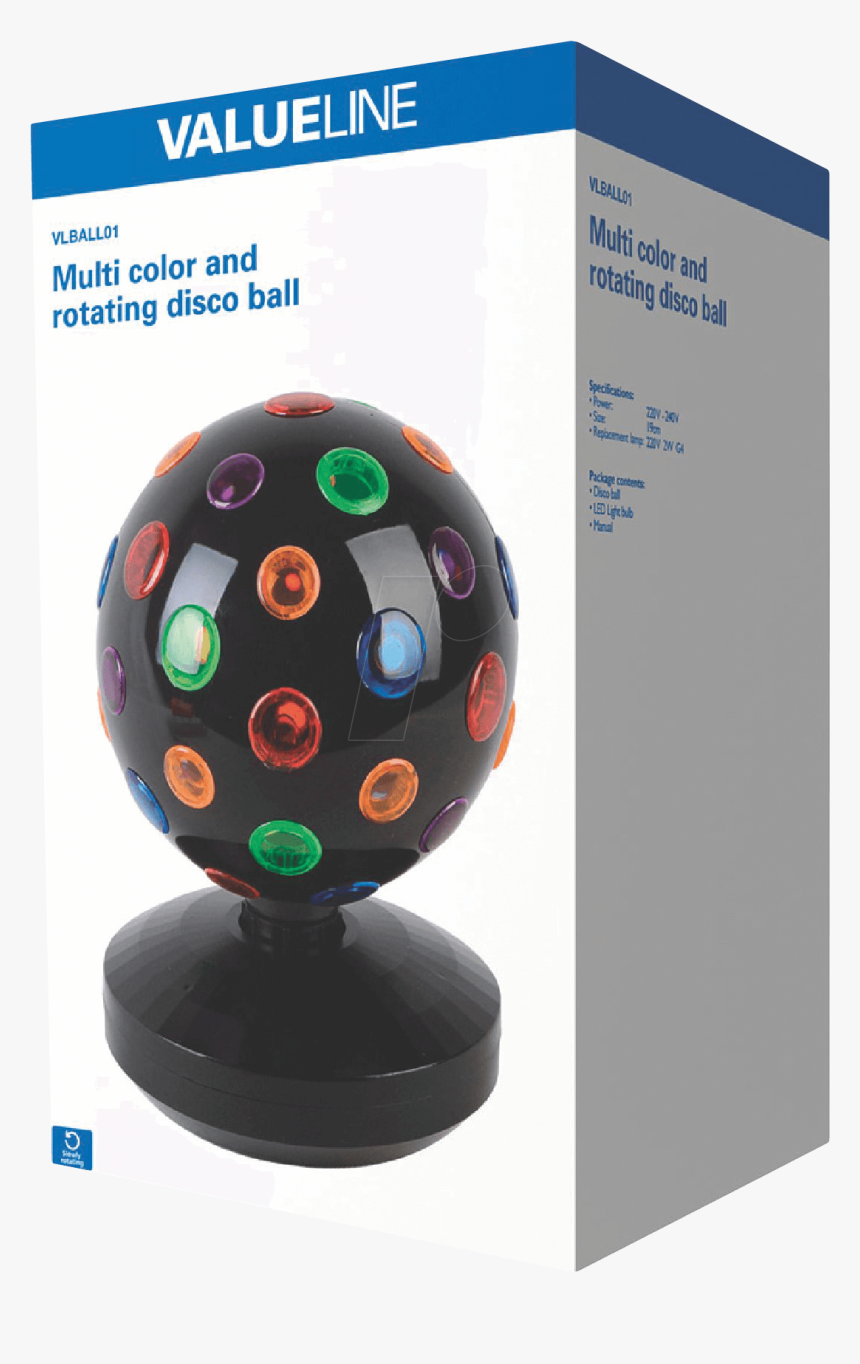 Multi Colour Disco Ball Valueline Vlball01 - Disco Koule, HD Png Download, Free Download