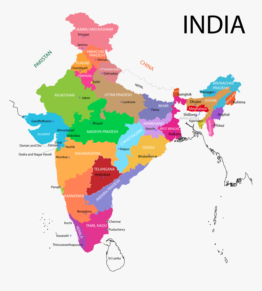 India Map Png Background Image - Bikaner In India Map, Transparent Png, Free Download