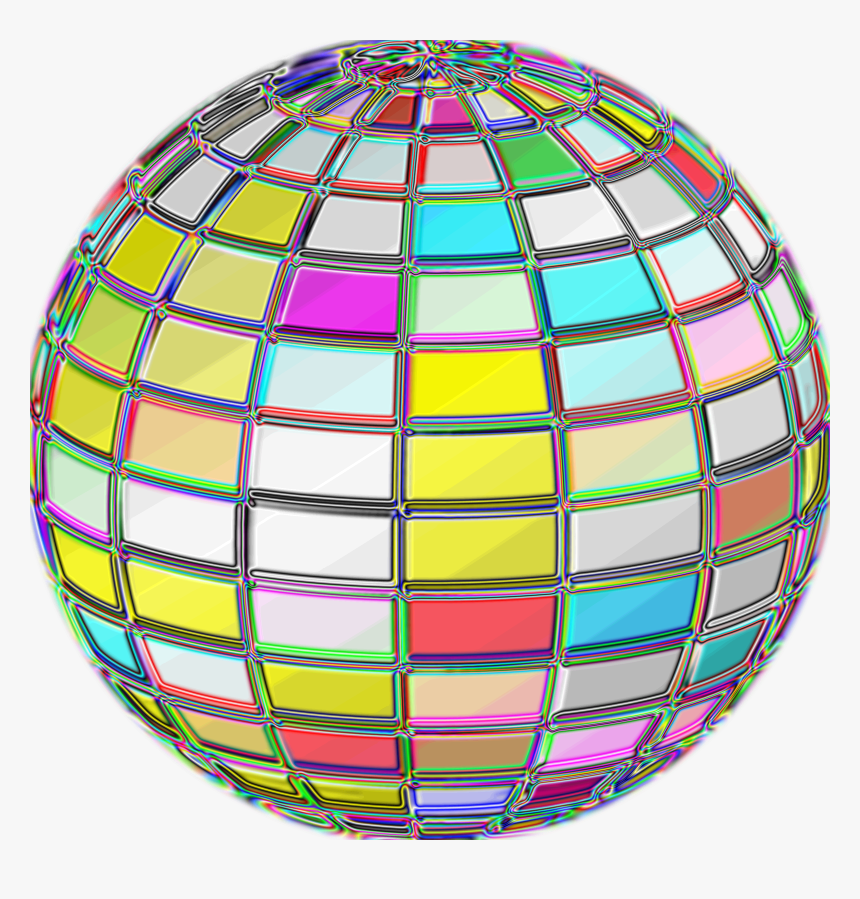 Geometric Beach Ball Psychedelic Clip Arts - Balls Colorful Cool Wallpaper 3d, HD Png Download, Free Download