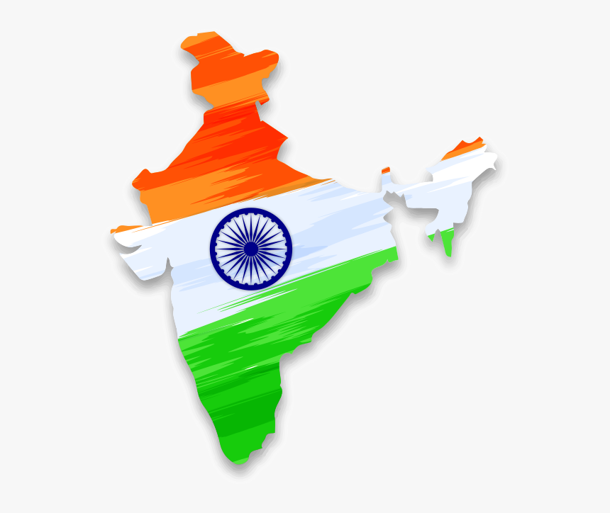 India Map Transparent Png - Transparent India Map Flag, Png Download, Free Download