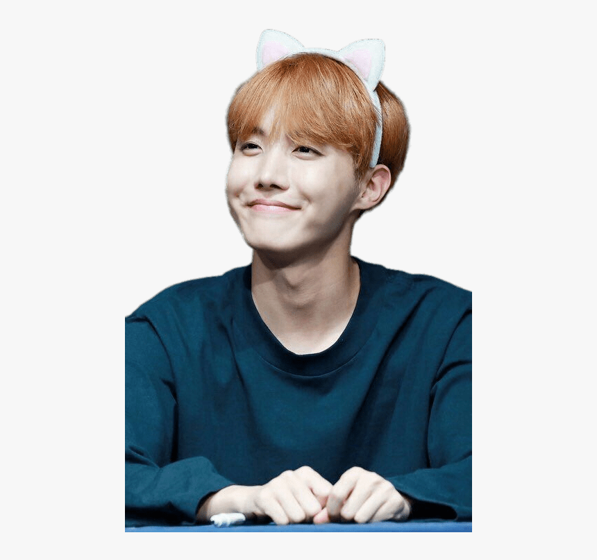 Bts J Hope Wearing Cat Ears Transparent Png - Jhope With Cat Ears, Png Download, Free Download