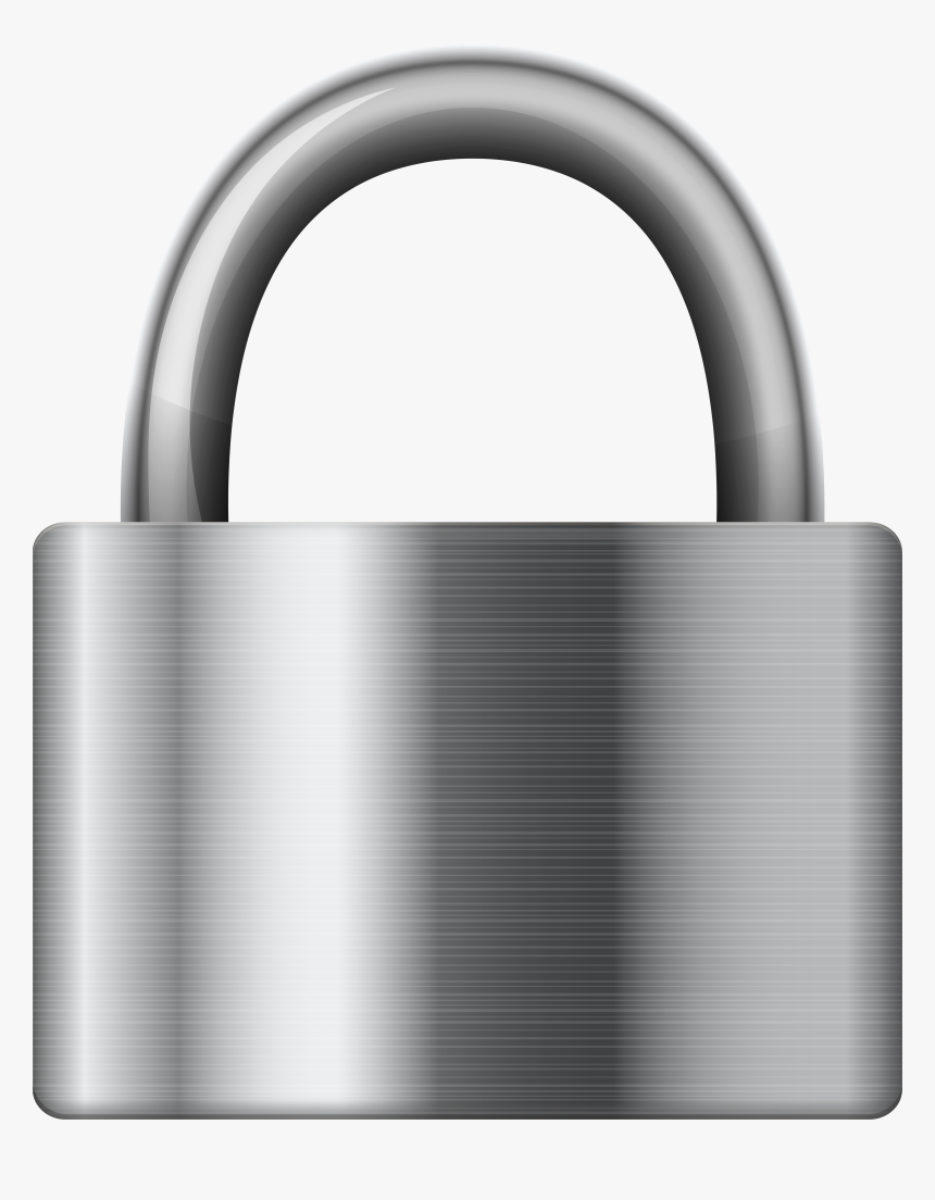 Stainless Steel Iron Padlock Png Clip Art, Transparent Png, Free Download