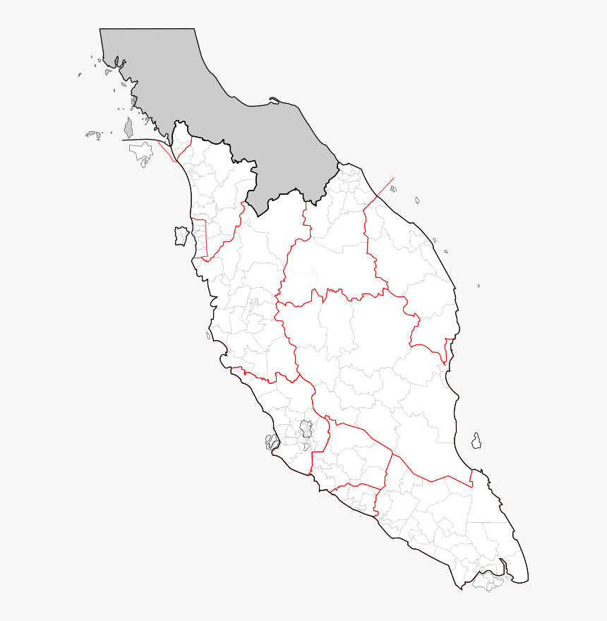 Map,ecoregion,area - Peninsular Malaysia By State, HD Png Download, Free Download