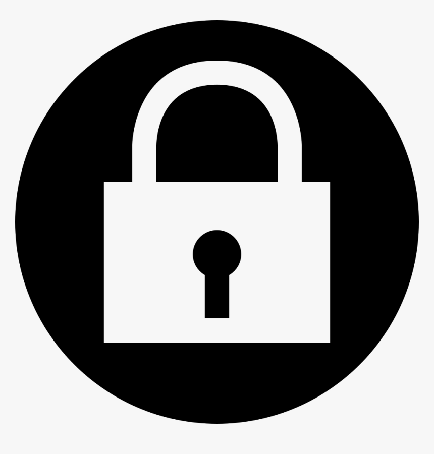 Lock Circle - Lock White Icon Png, Transparent Png, Free Download